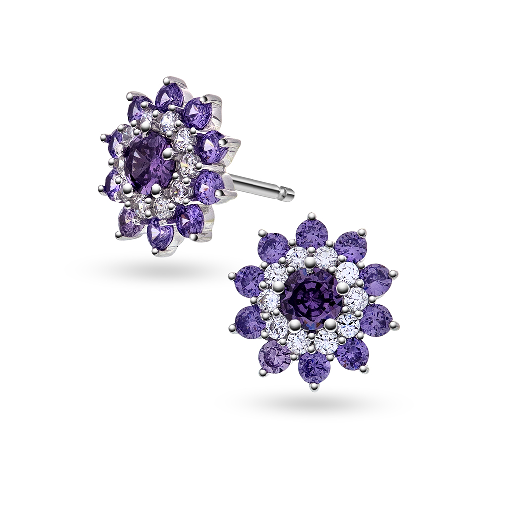 Pan Jewelry, Øredobber i 925 sølv med zirkonia