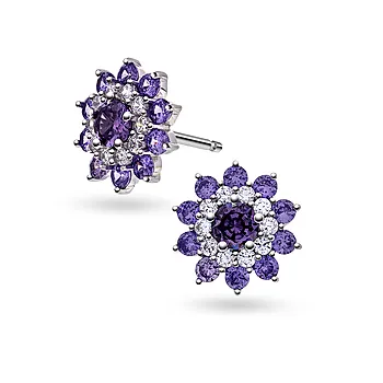 Pan Jewelry, Øredobber i 925 sølv med zirkonia