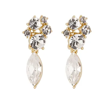 Noctelle øredobber i forgylt messing med zirkonia