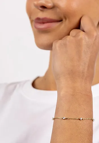 Bilde nummer 2 av Trinity armbånd i forgylt messing med zirkonia