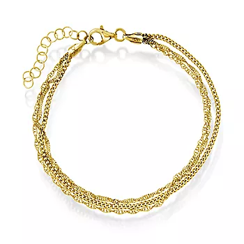 Armbånd i forgylt sølv, 19 cm