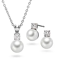 Smykkesett i 925 sølv med perlemor