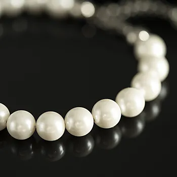 Bilde nummer 4 av Alexander, Armbånd i stål med hvite perler