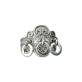 Bilde nummer 2 av Bunadsring i 830 oksidert sølv