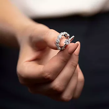 Bilde nummer 2 av Pan jewelry, Ring i rhodinert 925 sølv med zirkonia