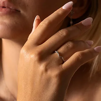 Bilde nummer 2 av Ocean ring i 925 rodinert sølv