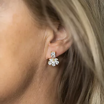Bilde nummer 3 av Pan Jewelry, Øredobber i forgylt sølv med zirkonia