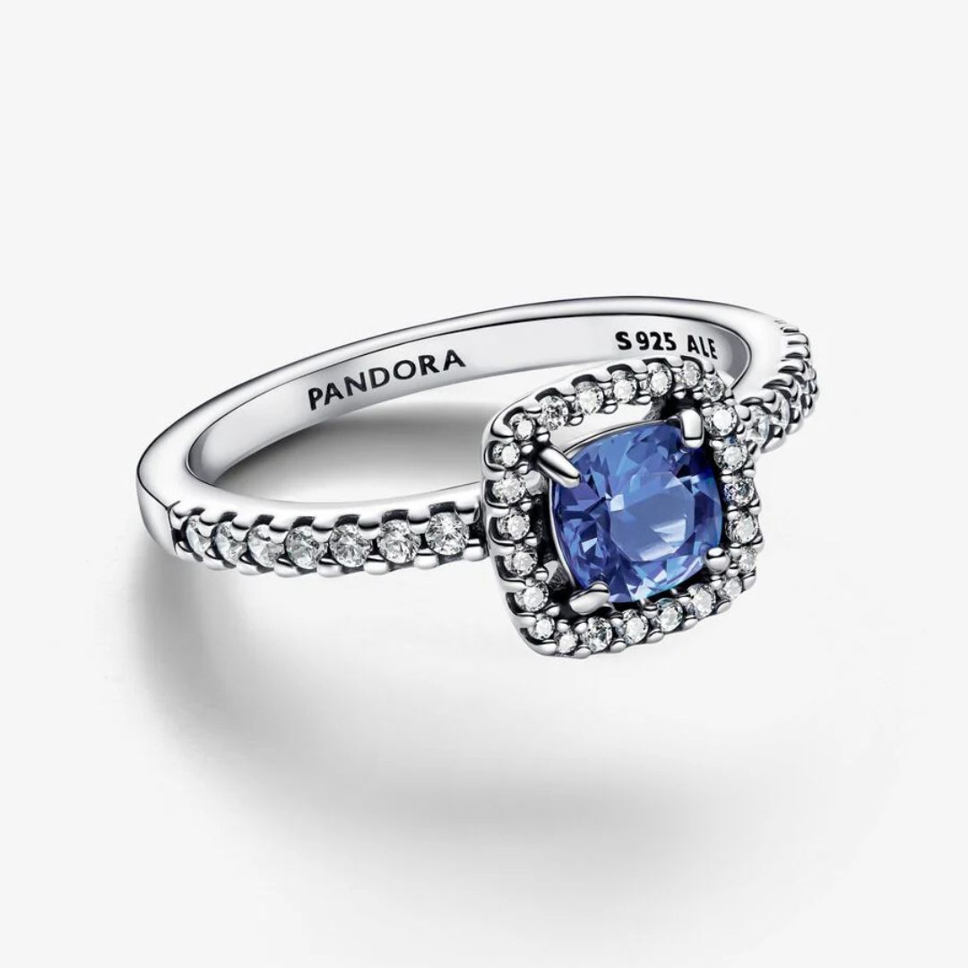 Bilde nummer 3 av Pandora Timeless, Ring i 925 sølv med blå krystall og zirkonia