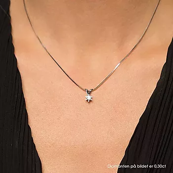 Bilde nummer 2 av Pan Jewelry, Isabella enstensanheng i 585 hvitt gull 0,20 ct