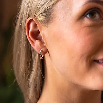 Bilde nummer 3 av Pan Jewelry, Øreringer i flerfarget 585 gull med kuler
