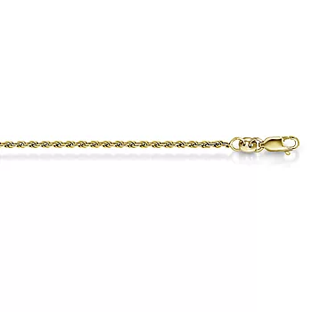 Pan Jewelry, Cordel kjede i forgylt 925 sølv 1,6 mm, 45-83 cm