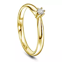 Pan Jewelry, Ingrid enstensring i 585 gult gull 0,05 ct