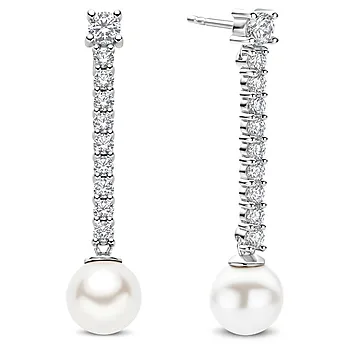 Øredobber i 925 sølv med perle