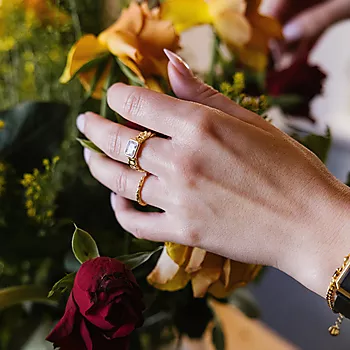 Bilde nummer 3 av Pan Jewelry, Ring i forgylt 925 sølv med hvit zirkonia