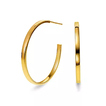 Pan Jewelry, Øreringer i 585 gult gull med 25 mm i diameter.