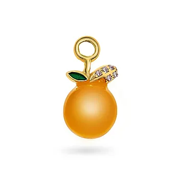 Orange Crush charms i 925 forgylt sølv