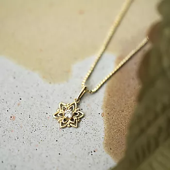 Bilde nummer 4 av Pan Jewelry, Anheng i 585 gult gull med zirkonia