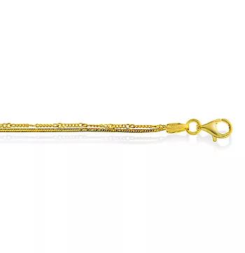 Pan Jewelry, Kjede i forgylt 925 sølv, 60 cm