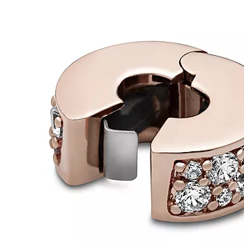 Bilde nummer 3 av Pandora Moments, Klemmecharm i 925 rosèforgylt sølv med zirkonia