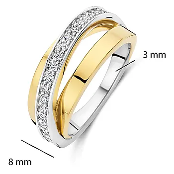 Bilde nummer 3 av Ring i 925 forgylt sølv med zirkonia