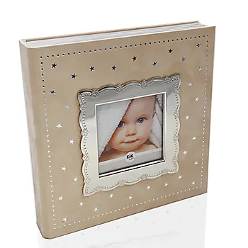 Minnebok til barn i beige