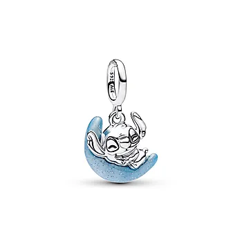 Disney charms i 925 sølv med selvlysende Stitch