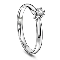 Pan Jewelry, Ingrid enstensring i 585 hvitt gull 0,15 ct