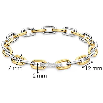 Bilde nummer 3 av Ti Sento, Armbånd i forgylt 925 sølv med zirkonia