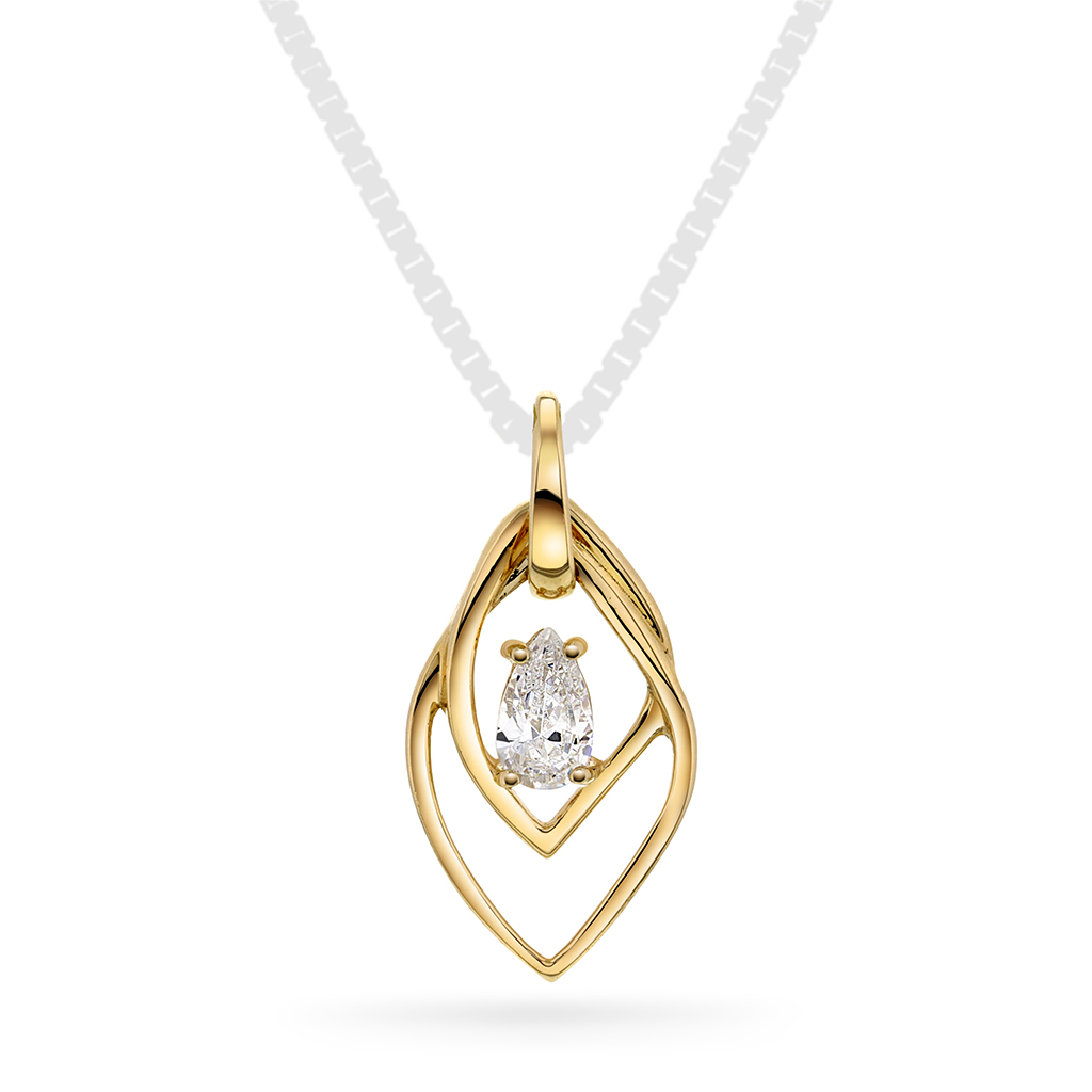 Pan Jewelry, Anheng i 585 gult gull med zirkonia