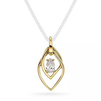 Pan Jewelry, Anheng i 585 gult gull med zirkonia