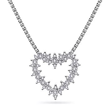 Laura smykke i 585 hvitt gull med diamanter 0,18 ct