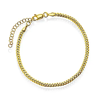 Pan Jewelry, Panser armbånd i forgylt 925 sølv, 19 cm