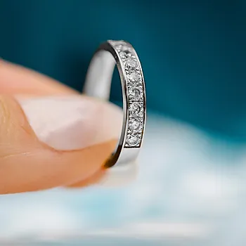 Bilde nummer 3 av Radiant LAB diamantring i 585 hvitt gull 0,54 ct