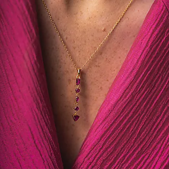 Bilde nummer 2 av Pan Jewelry, Viva Vegas smykke i forgylt 925 sølv med rosa zirkonia