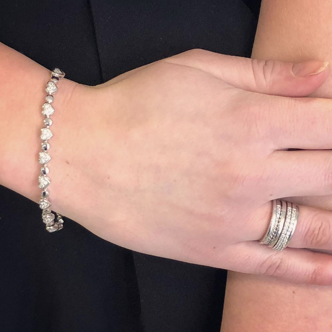 Bilde nummer 2 av Pan Jewelry, Hjerte armbånd i 925 sølv med zirkonia