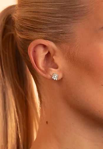 Bilde nummer 2 av ICON øredobber i forgylt messing med zirkonia