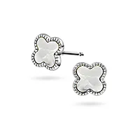 Kløver øredobber i 925 sølv med perlemor
