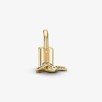 Bilde nummer 4 av Pandora Moments, Charms i 925 forgylt sølv med hengelås og nøkkel