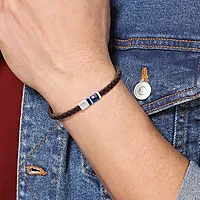 Bilde nummer 7 av Armbånd med brunt skinn