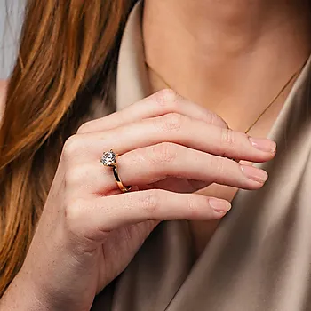 Bilde nummer 2 av Contessa LAB diamantring 585 gult gull 2,00 ct