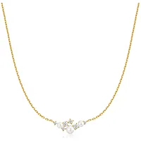 Smykke i 925 forgylt sølv med skjellperler