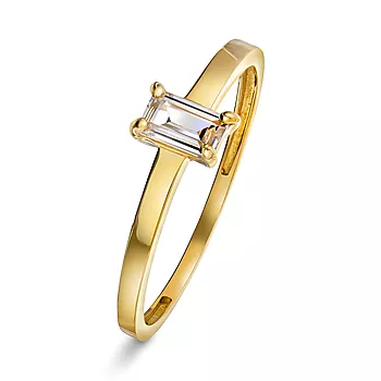 Pan Jewelry, Ring i 585 gult gull med zirkonia