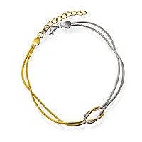 Pan Jewelry, Armbånd i forgylt og rhodinert 925 sølv med evighetstegn