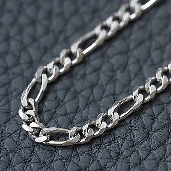 Bilde nummer 4 av Pan Jewelry, Figaro kjede i rhodinert 925 sølv 3,5 mm, 45-60 cm