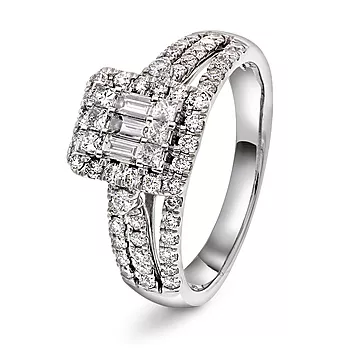 Elizabeth Diamantring i 585 hvitt gull 1,00 ct