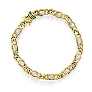 Pan Jewelry, Armbånd i forgylt sølv med zirkonia