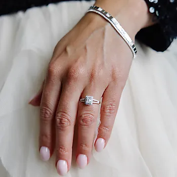 Bilde nummer 2 av Grace diamantring i 585 hvitt gull 0,50 ct