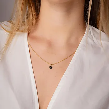 Bilde nummer 2 av Anheng i 585 gult gull med hjerte