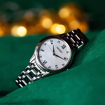 Bilde nummer 3 av Seiko, Conseptual dameklokke med stållenke og diamanter