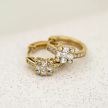 Bilde nummer 2 av Pan Jewelry, Øreringer i forgylt 925 sølv med zirkonia